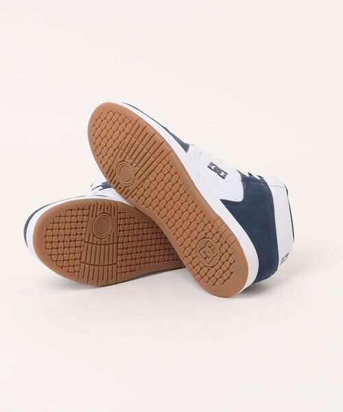 DC SHOES（ディーシーシューズ）の「DC SHOES ディーシーシューズ MANTECA 4 HI メンズスニーカー ハイカット(マンテカ4ハイ)（スニーカー・メンズ・ホワイト×ネイビー・26.0cm/26.5cm/27.0cm/27.5cm/28.0cm/28.5cm/29.0cm/25.5cm）」の2枚目の写真