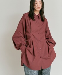 【W:Huku / ノンアイロンシリーズ】ウエスト シェイプ ビッグシャツ / Wrinkle-Resistant Waist Tuck Oversized Shirt