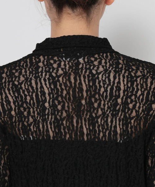 LOWRYS FARM（ローリーズファーム）の「レースポロカーディガンＬＳ 588953（Tシャツ/カットソー・レディース・ホワイト/ブラック・FREE）」の11枚目の写真