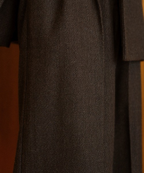soerte（ソエルテ）の「Wide straight herringbone tweed slacks/ワイドストレートヘリンボーンスラックス（スラックス・メンズ・ブラック/ブラウン・1/2/3）」の18枚目の写真