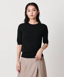 【今期タグ付き新品】ユナイテッドアローズ　半袖ニット　ブラック UNITED ARROWS｜ユナイテッドアローズのニット/セーター（半袖