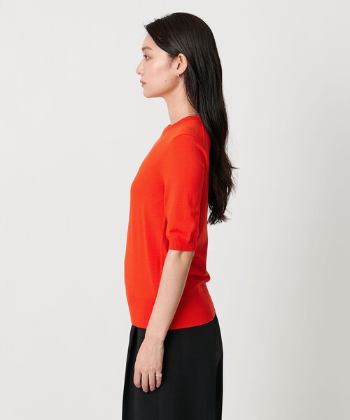 MARW UNITED ARROWS(マルゥ ユナイテッドアローズ)の「<MARW UNITED ARROWS>コンパクト ショートスリーブ ニット(ニット/セーター・レディース・ブラック/オレンジ/ライトグレー・FREE)」の13枚目の写真