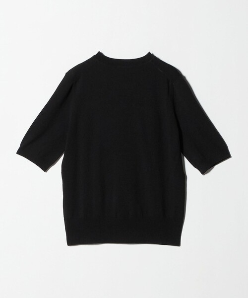 UNITED ARROWS 半袖なニット黒 MARW UNITED ARROWS＞コンパクト ショートスリーブ ニット