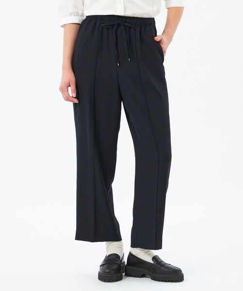 MACKINTOSH PHILOSOPHY(マッキントッシュ フィロソフィー)の「【Alby Easy Pants Wide(アルビー イージーパンツ ワイド)】バックサテン(その他パンツ・レディース・ベージュ/ダークネイビー・38/36/34)」の1枚目の写真