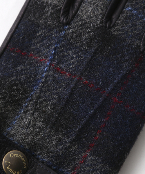 alfredoBANNISTER（アルフレッドバニスター）の「【別注/UNLINE】Orobiancoウール×レザー（手袋・メンズ・グレー/ネイビー/レッド・FREE）」の13枚目の写真