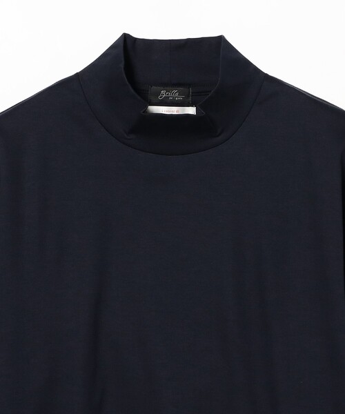 BRILLA per il gusto（ブリッラペルイルグースト）の「ALBINI コットン モックネック カットソー（Tシャツ/カットソー・メンズ・ホワイト/ネイビー/ブラック・L/M/S/XL/XS）」の8枚目の写真