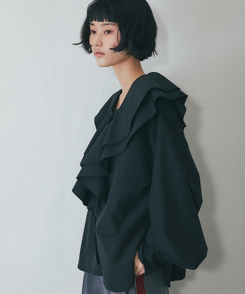 セール】ブロードフリルカラーシャツ（シャツ/ブラウス）｜ANOTHER S