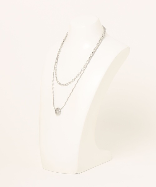 apres jour mignon（アプレジュールミニョン）の「【apresjour mignon×ARIAZ】2連ネックレス（ネックレス・レディース・シルバー・ONESIZE）」の2枚目の写真