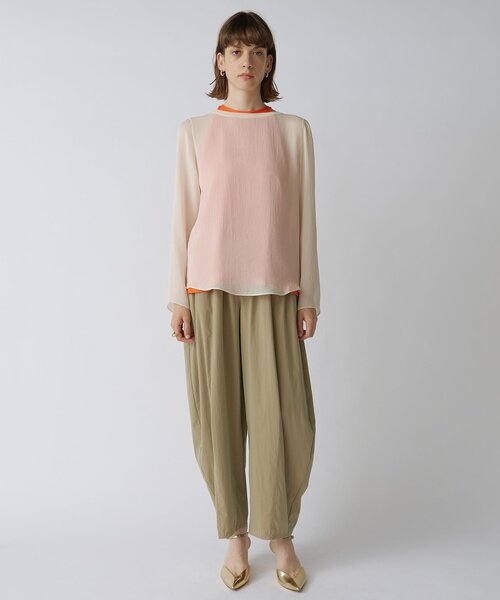 Drawing Numbers(ドローイング ナンバーズ)の「【Drawing Numbers】トリアセポリシースルーブラウス(シャツ/ブラウス・レディース・グレイッシュベージュ/アイボリー/ブラック・38)」の12枚目の写真