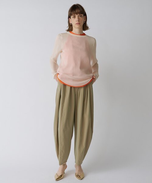 Drawing Numbers(ドローイング ナンバーズ)の「【Drawing Numbers】トリアセポリシースルーブラウス(シャツ/ブラウス・レディース・グレイッシュベージュ/アイボリー/ブラック・38)」の14枚目の写真