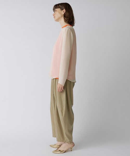 Drawing Numbers(ドローイング ナンバーズ)の「【Drawing Numbers】トリアセポリシースルーブラウス(シャツ/ブラウス・レディース・グレイッシュベージュ/アイボリー/ブラック・38)」の15枚目の写真