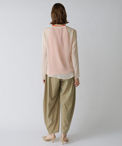 Drawing Numbers(ドローイング ナンバーズ)の「【Drawing Numbers】トリアセポリシースルーブラウス(シャツ/ブラウス・レディース・グレイッシュベージュ/アイボリー/ブラック・38)」の16枚目の写真