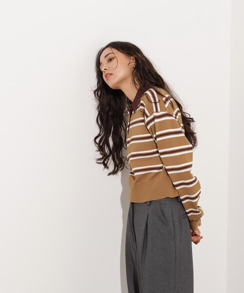 N.(N. Natural Beauty Basic)(エヌエヌナチュラルビューティーベーシック)の「ラガーニット(ニット/セーター・レディース・ボルドー/ブラウン/ブルー・MEDIUM)」の7枚目の写真