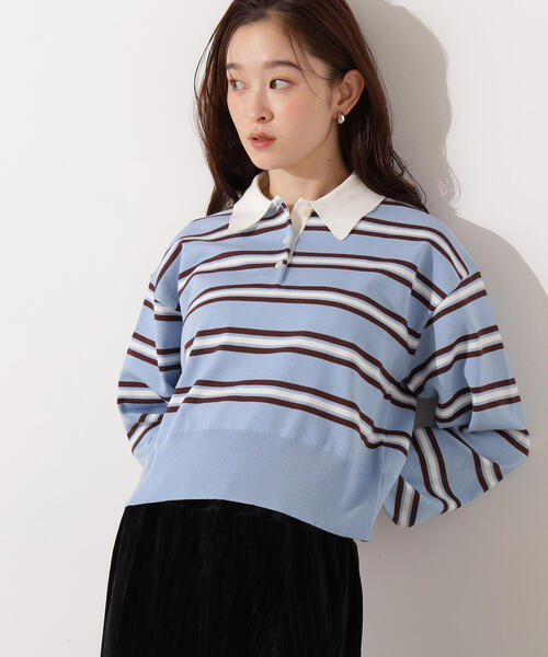 N.(N. Natural Beauty Basic)(エヌエヌナチュラルビューティーベーシック)の「ラガーニット(ニット/セーター・レディース・ボルドー/ブラウン/ブルー・MEDIUM)」の13枚目の写真