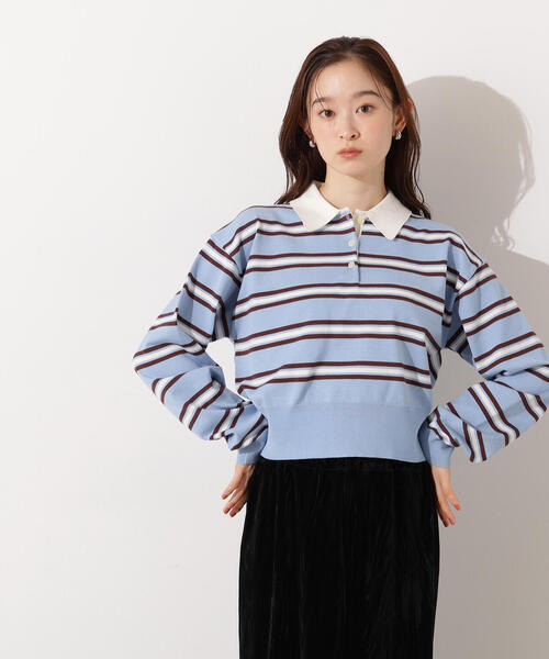 N.(N. Natural Beauty Basic)(エヌエヌナチュラルビューティーベーシック)の「ラガーニット(ニット/セーター・レディース・ボルドー/ブラウン/ブルー・MEDIUM)」の16枚目の写真