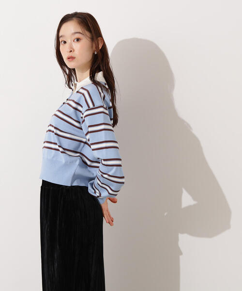 N.(N. Natural Beauty Basic)(エヌエヌナチュラルビューティーベーシック)の「ラガーニット(ニット/セーター・レディース・ボルドー/ブラウン/ブルー・MEDIUM)」の18枚目の写真