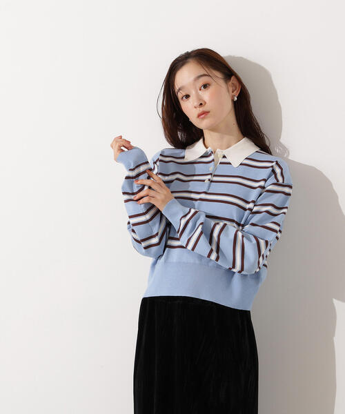 N.(N. Natural Beauty Basic)(エヌエヌナチュラルビューティーベーシック)の「ラガーニット(ニット/セーター・レディース・ボルドー/ブラウン/ブルー・MEDIUM)」の20枚目の写真