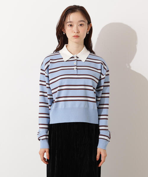 N.(N. Natural Beauty Basic)(エヌエヌナチュラルビューティーベーシック)の「ラガーニット(ニット/セーター・レディース・ボルドー/ブラウン/ブルー・MEDIUM)」の22枚目の写真