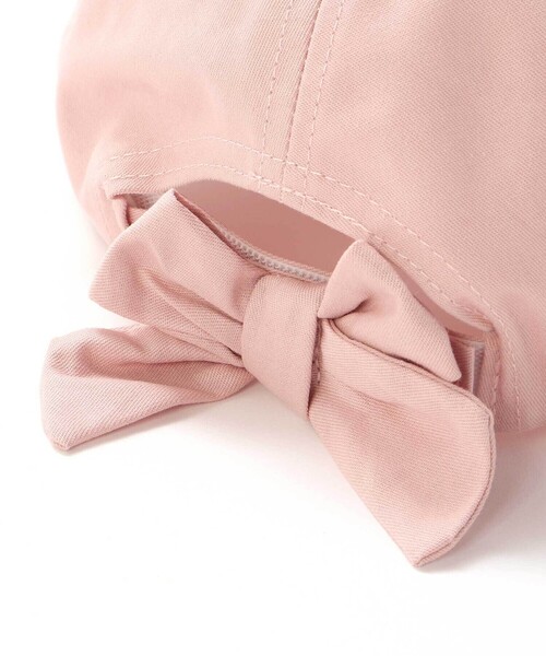 SLAP SLIP(スラップスリップ)の「後ろリボンフェミニンモチーフ刺しゅうキャップ(52~54cm)(キャップ・キッズ・ピンク/オフホワイト・S/M)」の11枚目の写真