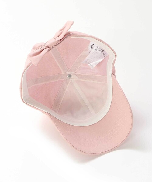 SLAP SLIP(スラップスリップ)の「後ろリボンフェミニンモチーフ刺しゅうキャップ(52~54cm)(キャップ・キッズ・ピンク/オフホワイト・S/M)」の14枚目の写真