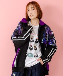 ScoLar Parity | 353107：クマ宇宙柄スポーティーブルゾン(Tシャツ/カットソー)