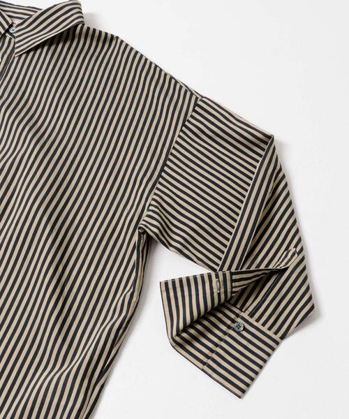 URBAN RESEARCH DOORS（アーバンリサーチドアーズ）の「ストライプオーバーシャツ（シャツ/ブラウス・レディース・バーガンディー/チャコールグレー・MEDIUM）」の12枚目の写真