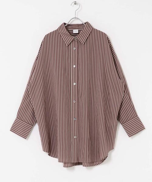 ストライプオーバーシャツ セール】ストライプオーバーシャツ（シャツ/ブラウス）｜URBAN