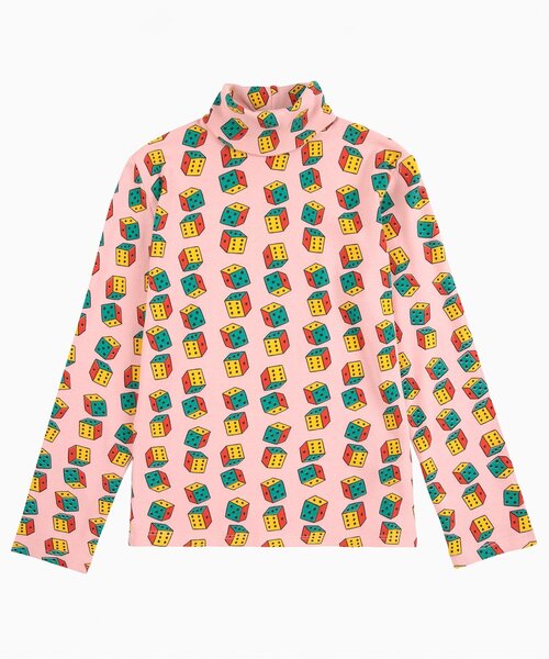 BOBO CHOSES（ボボショーズ）の「総柄Dices長袖Ｔシャツ【キッズ】（Tシャツ/カットソー・キッズ・ピンク・100/110/120）」の3枚目の写真