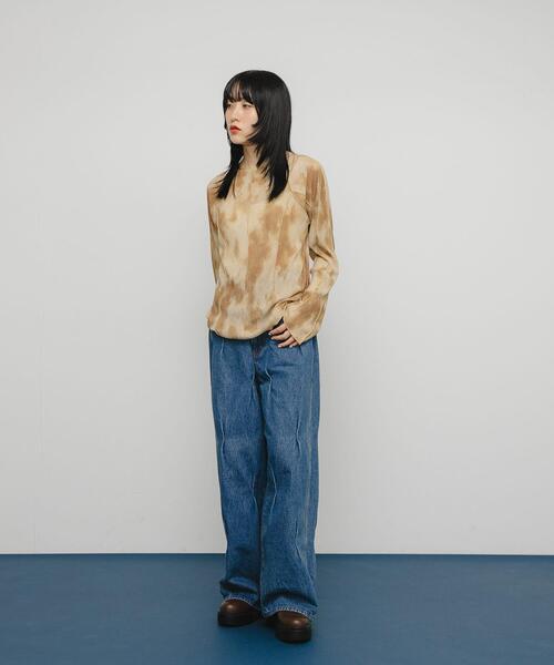KBF（ケイビーエフ）の「マーブルメローデザイントップス（Tシャツ/カットソー・レディース・ブラウン系その他/ピンク系その他/グレー系その他・ONE）」の22枚目の写真