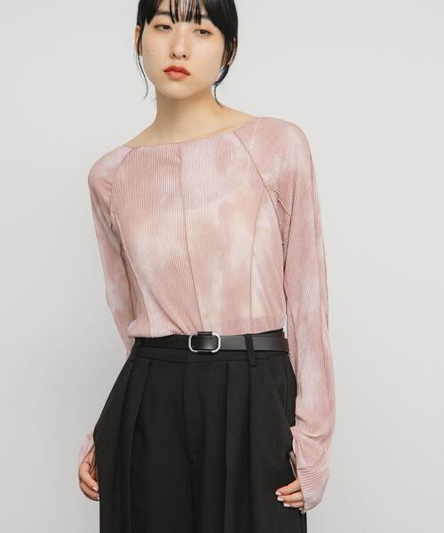 KBF（ケイビーエフ）の「マーブルメローデザイントップス（Tシャツ/カットソー・レディース・ブラウン系その他/ピンク系その他/グレー系その他・ONE）」の6枚目の写真