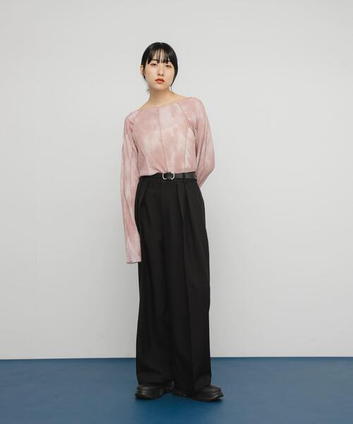KBF（ケイビーエフ）の「マーブルメローデザイントップス（Tシャツ/カットソー・レディース・ブラウン系その他/ピンク系その他/グレー系その他・ONE）」の7枚目の写真