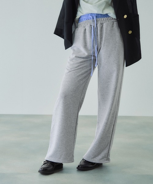 VICKY（ビッキー）の「ハイショクドッキングスウェットパンツ≪手洗い可能≫（スウェットパンツ・レディース・ブラック/ネイビー/ライトグレー・M）」の2枚目の写真