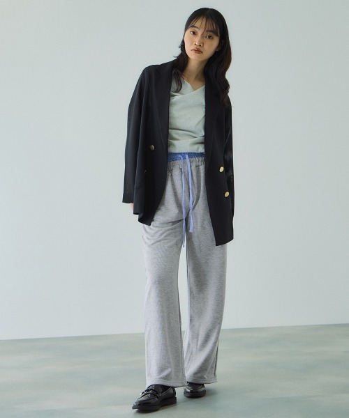 VICKY（ビッキー）の「ハイショクドッキングスウェットパンツ≪手洗い可能≫（スウェットパンツ・レディース・ブラック/ネイビー/ライトグレー・M）」の7枚目の写真