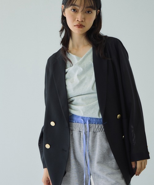 VICKY（ビッキー）の「ハイショクドッキングスウェットパンツ≪手洗い可能≫（スウェットパンツ・レディース・ブラック/ネイビー/ライトグレー・M）」の8枚目の写真