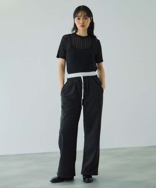 VICKY（ビッキー）の「ハイショクドッキングスウェットパンツ≪手洗い可能≫（スウェットパンツ・レディース・ブラック/ネイビー/ライトグレー・M）」の13枚目の写真