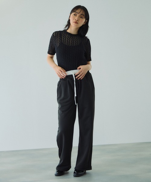 VICKY（ビッキー）の「ハイショクドッキングスウェットパンツ≪手洗い可能≫（スウェットパンツ・レディース・ブラック/ネイビー/ライトグレー・M）」の12枚目の写真