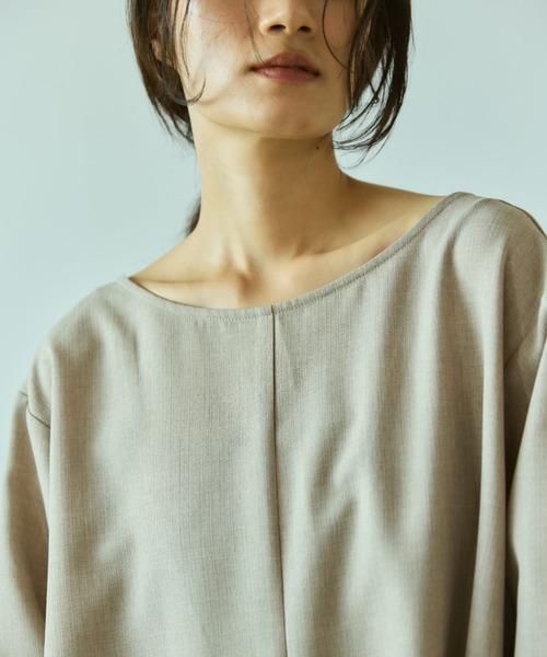 Libra Cue(リブラ キュー)の「ロングスリーブ2wayオールインワン(サロペット/オーバーオール・レディース・ブラック/ベージュ・1/2)」の7枚目の写真