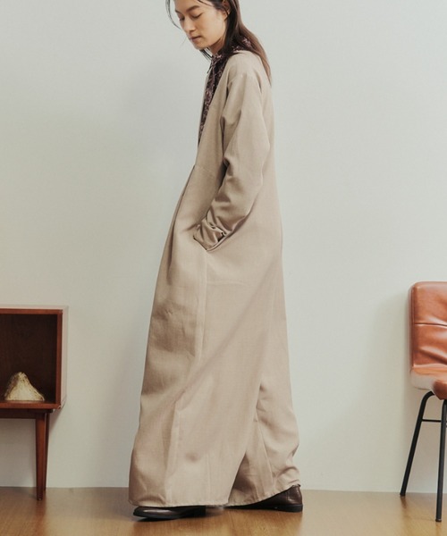 Libra Cue(リブラ キュー)の「ロングスリーブ2wayオールインワン(サロペット/オーバーオール・レディース・ブラック/ベージュ・1/2)」の12枚目の写真