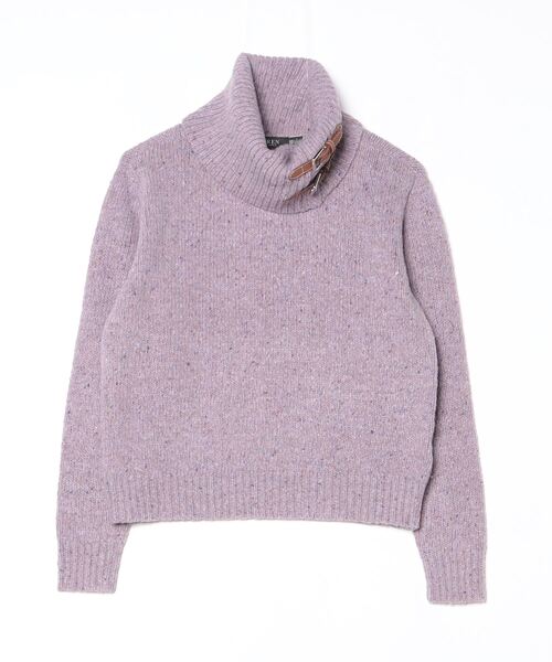 バックルトリム メランジ タートルネック セーター（ニット/セーター