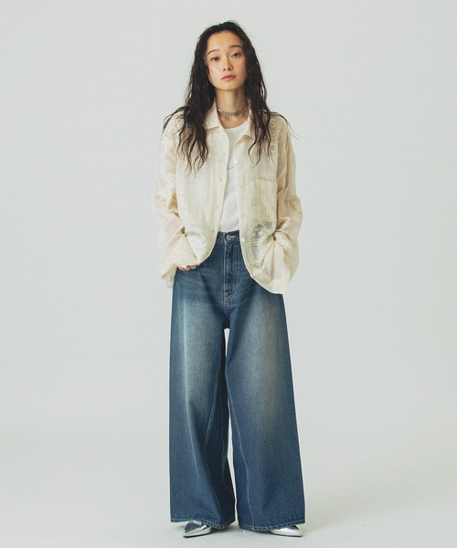 ROSE BUD(ローズバッド)の「ORIGINAL LACE SHIRT(シャツ/ブラウス・レディース・ブラック/オフホワイト・ONE SIZE)」の5枚目の写真