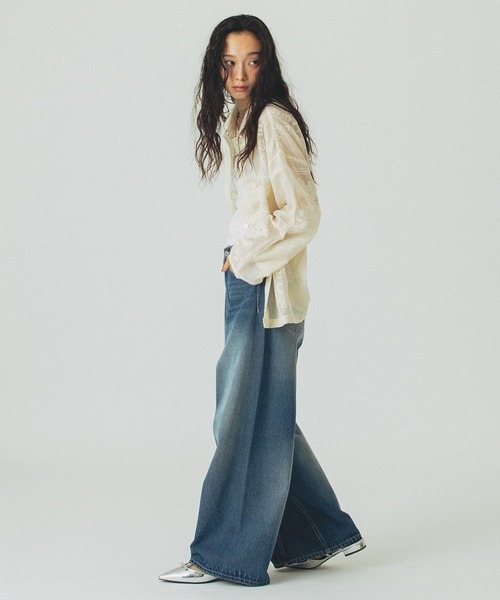 ROSE BUD(ローズバッド)の「ORIGINAL LACE SHIRT(シャツ/ブラウス・レディース・ブラック/オフホワイト・ONE SIZE)」の11枚目の写真