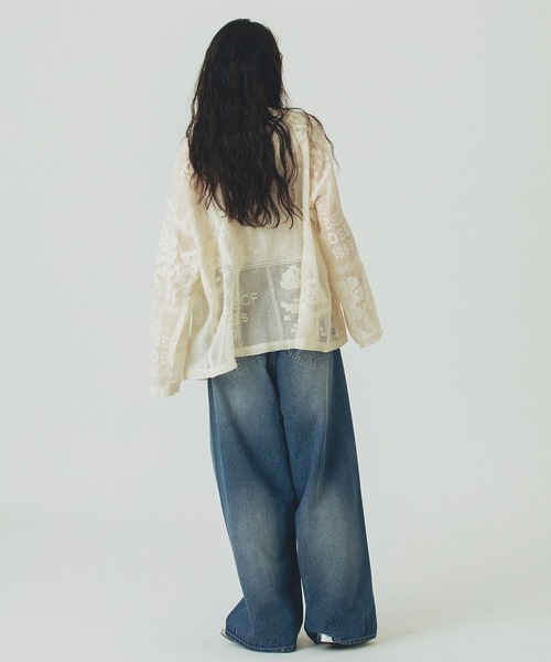 ROSE BUD(ローズバッド)の「ORIGINAL LACE SHIRT(シャツ/ブラウス・レディース・ブラック/オフホワイト・ONE SIZE)」の13枚目の写真