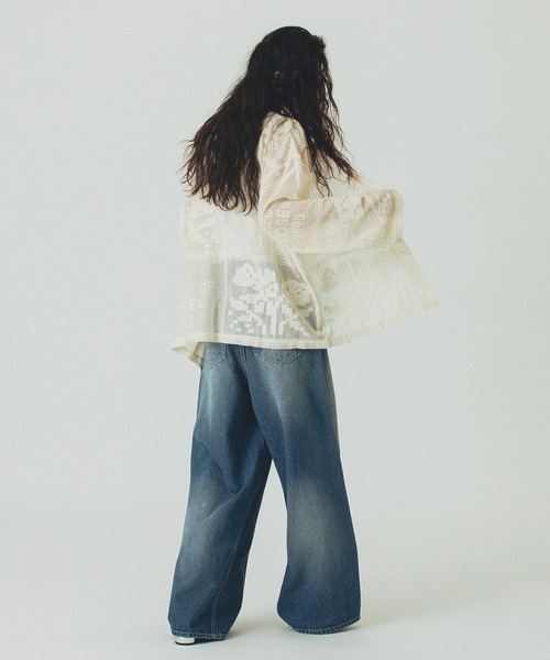 ROSE BUD(ローズバッド)の「ORIGINAL LACE SHIRT(シャツ/ブラウス・レディース・ブラック/オフホワイト・ONE SIZE)」の14枚目の写真