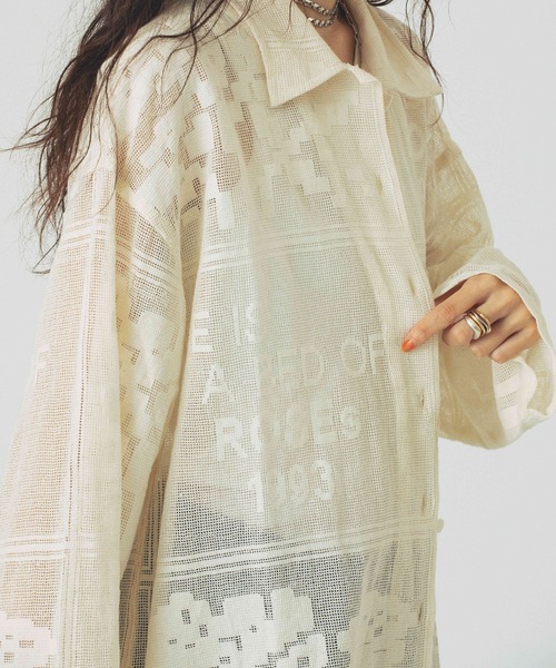 ROSE BUD(ローズバッド)の「ORIGINAL LACE SHIRT(シャツ/ブラウス・レディース・ブラック/オフホワイト・ONE SIZE)」の16枚目の写真