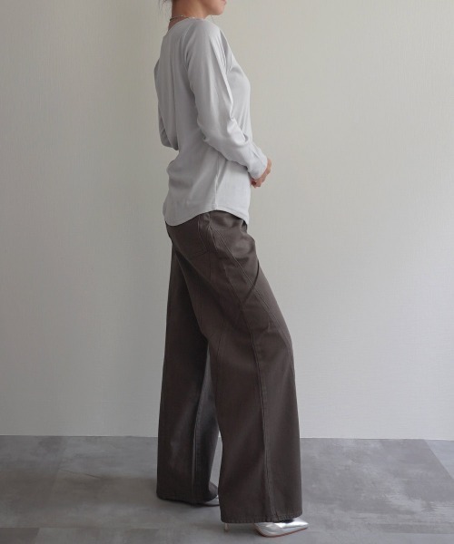 切替デザインストレートパンツ（その他パンツ）｜Rashik（ラシク）の