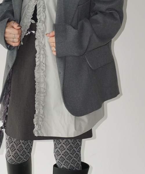 chuclla（チュクラ）の「フリルネック リラックスブラウス chw25a061（シャツ/ブラウス・レディース・スモーキーグリーン系/ホワイト・FREE）」の15枚目の写真