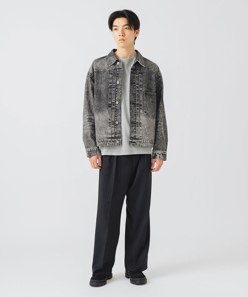 BEAMS HEART（ビームスハート）の「GMS ペイント デニム ジャケット（デニムジャケット・メンズ・インディゴブルー/ブラック・LARGE/MEDIUM/SMALL）」の22枚目の写真