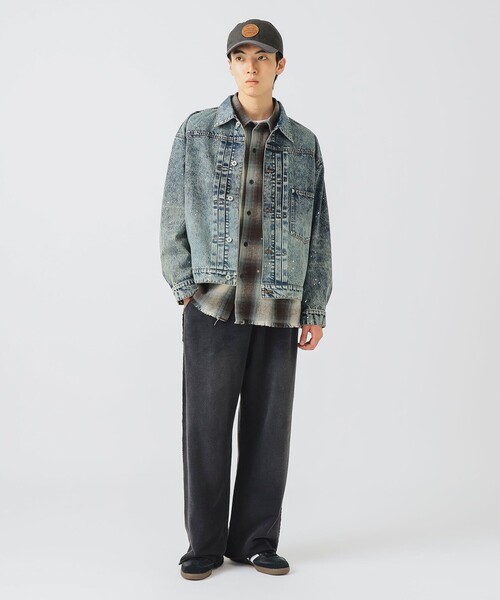 BEAMS HEART（ビームスハート）の「GMS ペイント デニム ジャケット（デニムジャケット・メンズ・インディゴブルー/ブラック・LARGE/MEDIUM/SMALL）」の8枚目の写真