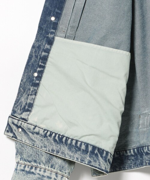 BEAMS HEART（ビームスハート）の「GMS ペイント デニム ジャケット（デニムジャケット・メンズ・インディゴブルー/ブラック・LARGE/MEDIUM/SMALL）」の17枚目の写真