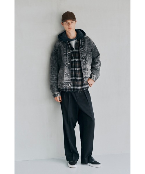 BEAMS HEART（ビームスハート）の「GMS ペイント デニム ジャケット（デニムジャケット・メンズ・インディゴブルー/ブラック・LARGE/MEDIUM/SMALL）」の3枚目の写真